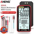 ANENG 620A Digital Smart Multimeter Transistor Testers 6000 Counts True RMS Auto Electrical Capacitance Meter Temp Resistance. 