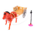 Robot Horse Toy Electronic Pony Pet Pulling Carriage Around Running Walking Electric Horse Toys For Kid Gifts. 