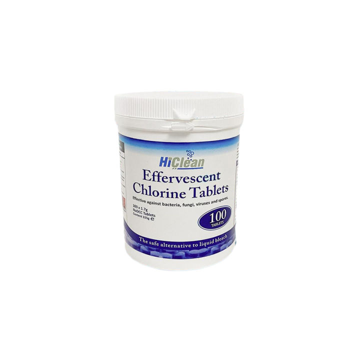 HiClean Effervescent Chlorine Tablets (1.7g NaDCC) - 100s
