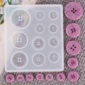 DIY Silicone Mold Resin Button Handmade Resin Mold with Hole. 