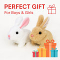Interactive Plush Walking Rabbit Toy with Sounds & Lights for Kids - Unisex, Battery Operated Educational Pet Gift. 