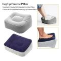 【HOT】 Portable Soft Footrest Pillow PVC Inflatable Foot Rest Folding Pillow Cushion Travel Office Home Leg Up Relaxing Feet Tool. 