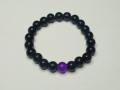 Beautiful Purple and Black Glass Bead Friendship Bracelet for Couples, Bestfriends, Besties, Boys and Girls. 