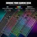 RedThunder K10 Wireless Gaming Keyboard and Mouse Combo, LED Backlit Rechargeable 3800mAh Battery, Mechanical Feel Anti-ghosting Keyboard + 7D 3200DPI Mice for PC Gamer (Black). 