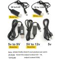 DC Step UP Module USB 5V to 9v 12v 8.4V 12.6V Charging Power Cable Cord To 5521 Multifunctional Plug Male 8tips connector Q1. 
