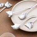 Funny Tea Spoon for Coffee- Long Tail Cat Coffee Spoon -Long Handle Spoon Teaspoon Dessert Scoop -Stainless Steel Tableware. 
