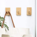 【FUN LIVE】 【YIDEA HONGKONG】Natural Wood Wall Hooks 1 Piece Wood Hooks Wooden Coat Hanger Coat Hooks Kit Coat Hooks For Towel Rails Multipurpose Decoration In The Bedroom, Living Room, Hallways. 