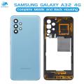 Samsung Galaxy A32 Housing Middle Frame With Side Button and Camera Lens Body Casing Replacement For Galaxy A32 - Blue. 