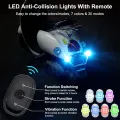 1 PC Wireless LED Strobe Light with Remote Control, High Brightness 7 Colors USB Charging Led Drone Anti-Collision Lights Night Warning Car Light for Motorcycle Aircraft Bike RC. 