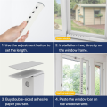 Adjustable AC Window Lock Bar, Small Window Security Bars A. 