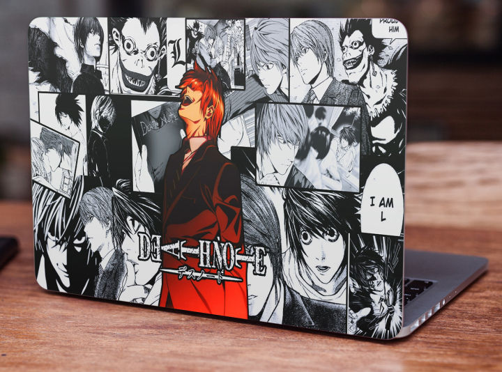 Death Note, Yagami Light, manga, anime, one person, Laptop Skin Vinyl Sticker Decal, 12 13 13.3 14 15 15.4 15.6 inch Laptop Skin Sticker Cover Art Decal Protector Fits All Laptops