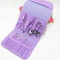16pcs/set Nail Cutter Set Stainless Steel Nail Clippers Set With Folding Bag Manicure Cutter Kits Scissors Makeup Beauty Tool. 