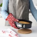 Ikea Oven Glove Red Pattern. 