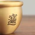 Brass Fortune Cylinder Wealth Money Pot Copper Fortune Cylinder for Home Decor. 