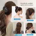 Fashion WomenBun Crystal Hair Buckle Hair Clip Bird Nest Expanding For Hair Accessories Female Ponytail Headwear. 
