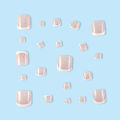 SUMMER JZJ 24 pcs Nail Art Patch Glitter Powder Simple White Edge French Toenail Fake Nail Patch Foot Wear Nails. 