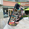 JIUMOO for iPhone 6s Plus Case Fashion Tide Cool Space Astronaut With Wristband Thin Frosted Transparent Hard Phone Case Full Cover Camera Silicone Softcase Pattern Casing Shockproof Protection Cases. 