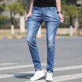 All Size Men_s  Stretch Jeans High Quality Stretch Casual Pants Fashion Blue Slim Denim Mens Jeans. 