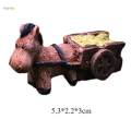 Pull Cart Mill Small Statue Crafts for Lawn Garden Office. 