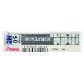 Pentel Mechanical Pencil leads Refill 2H 0.5mm C205 Hi-Polymer 100. 