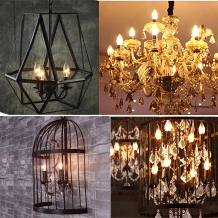 B22 4W Edison Filament COB LED Chandelier Candle Light Bulb Pure White