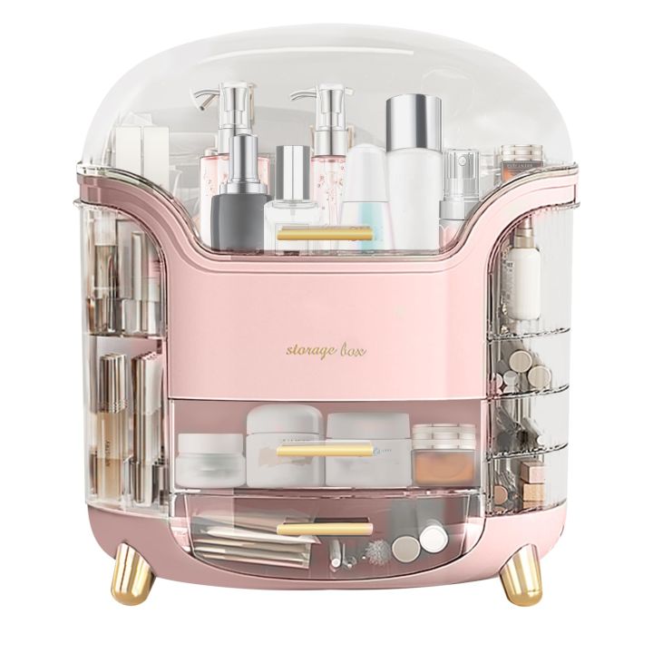 Dazzin%20-%20Luxury%20Desktop%20Cosmetic%20Organizer%20-%20Dustproof%20&%20Waterproof%20Makeup%20Vanity%20Storage%20Beauty%20Box%20-%20Beauty%20Box%20for%20Girls%20-%20Makeup%20Organizer%20Box%20-%20Make%20Up%20Organizers%20for%20Vanity,%20Countertop%20Cosmetic%20Storage%20with%20Drawers%20and%20Transparent%20Cover%20for%20Bedroom%20-%20Image%204