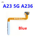 For Samsung Galaxy A23 4G A235 A235F 5G A236 A236B Home Button Fingerprint Sensor Flex With Power Key Button Flex Cable. 