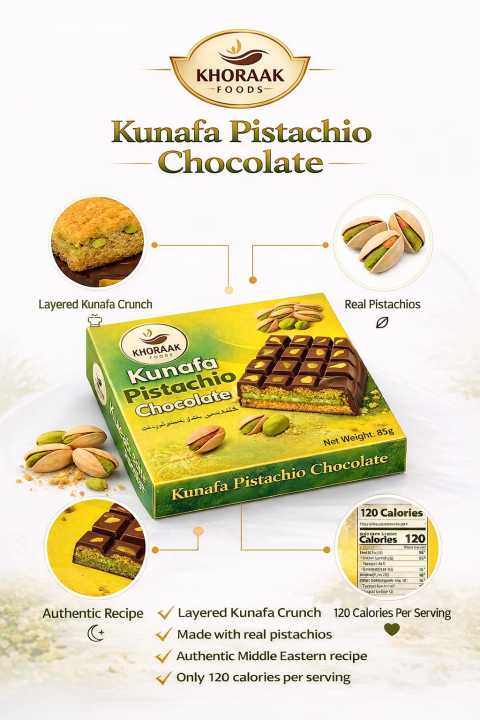 Kunafa%20Pistachio%20Chocolate%20Bar%2080g%20%E2%80%93%20Premium%20Creamy%20Milk%20Chocolate%20with%20Crispy%20Kunafa%20&%20Pistachio%20Filling%20%7C%20Luxury%20Arabic%20Dessert%20Chocolate%20%7C%20Khoraak%20Foods%20Pakistan%20-%20Image%202