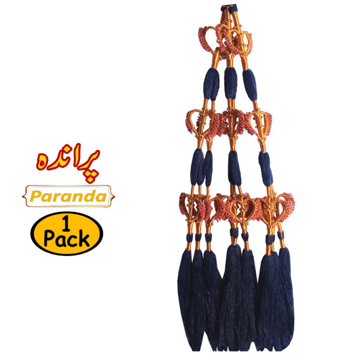 Traditional Punjabi Girls Paranda پراندہ, Women Hair Parandi Choti, Hair Extensions Tassles for Females, Patiala Shahi Handcrafted Ladies Hair Fashion Accessories, Balon K Liye Paraanda, Trendy Fancy Paranda, Black Paranday Or Kala Paranda