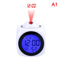 Creative LCD Digital Projection Laser Alarm Clock Display Voice Report Decor. 