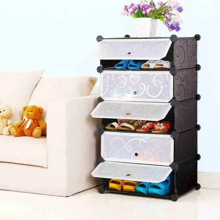 5%20Cube%20Plastic%20Cabinet,%20Wardrobe%20,%20Organizer%20with%20Shoe%20Rack%20-%20Image%208
