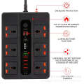 Compro™ 3000W / 2500W Power Extension Board & Socket – 6 & 4 Universal AC Outlets, 2 USB + 2 Type-C Fast Charging, Built-in Timer & Individual Switches, Heavy Duty Surge Protection Power Strip. 