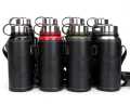800 ml Stainless Steel Outdoor Water Bottle with Leather Case Portable Outdoor Travel Insulated Water Bottle. 