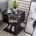 Rectangle Hallow Design Night Stand Storage Bedside Table Sofa modern end side coffee table with storage shelf living room. 