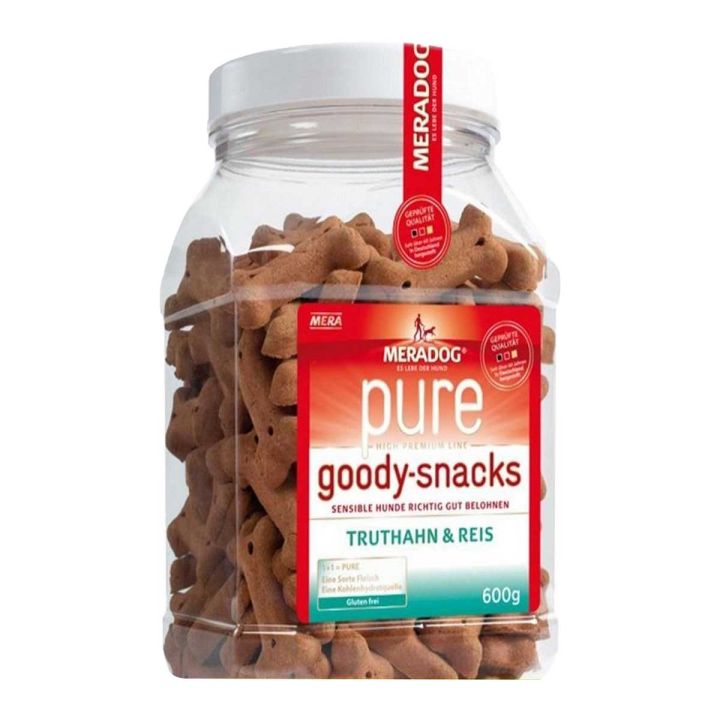 Meradog Pure Goody Snacks - Turkey & Rice Treats, 600g