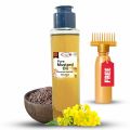 Mustard Oil for Cooking , Hairs & Skin - خالص سرسوں کا تیل - Sarson Oil - 100ml (with Comb Bottle Free). 