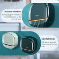 Brand Bytes Waterproof Soap Dish with Drainage Box, Adhesive Soap Dish, Wall Mounted Drain Soap Box with Flip Lid Waterproof Sponge, NO-Drilling Soap Dish Holder for Bathroom. 