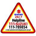 SUZUKI HELPLINE STICKERS FOR ALL SUZUKI MODELS BACK SCREEN INSIDE STICKER(customized). 