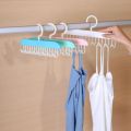 Multi Purpose 8 Hook Hangers  For Clothes Bra Belt Home Wardrobe Organizer Multi Purpose 8 Hook Hangers | Belt Hanger | Tie 8 Hook Hanger | Closet Hangers | Foldable Hooks Hanger | Wardrobe Organizers 8 Hook Hanger | Coat Hangers. 