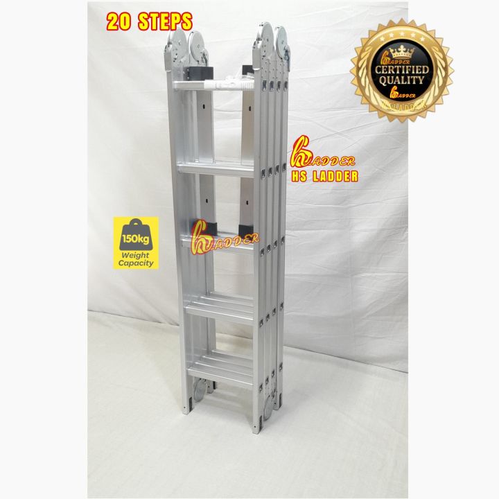 Almunium%20Multi%20Purpose%20Folding%20Ladder%2020%20Steps%20Heavy%20Quality%20Foldable%20ladder%20%2020%20Feet%20%20Adjustable%20%20and%20Folding%20-%20Image%206