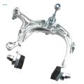 Road Bike Brake Caliper Long Reach Arm C Shape Brake Silver for Mountain Road Bike. 