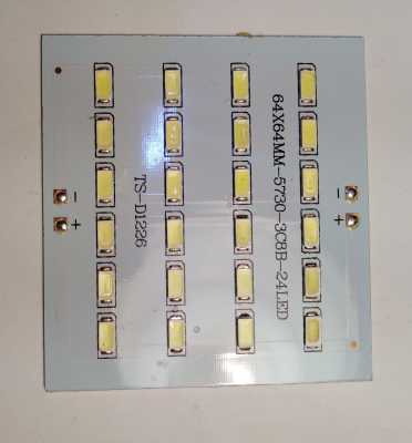 2pcs%2012%20Volt%20DC%20LED%20White%20Emitting%20Diode%20SMD%20Light%20Board%20-%20Dimensions%2064x64mm%20-%2024%20LED's%20Panel%20-%20Image%203