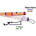 Albino 19  C scale Natural Medium Side Blown Bamboo Bansuri/  Flute Recommended for Beginners. 