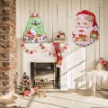 Santa Stickers Eye-catching Christmas Tree Glitter Wall Stickers. 