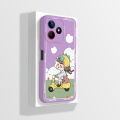 For Realme Note 50 Case RMX3834 Cute Panda Dinosaur Liquid Silicone TPU Soft Cover For OPPO Realme Note 50 Note50 Capas Fundas. 