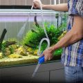 Aquarium Cleaner Vacuum Handheld Siphon Pump with Filter Nozzle Fish Tank Water Air Pump Cleaning Accessories. 
