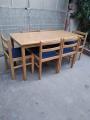 Compact Dining Table Set - Made of solid Beech wood. 