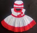 Handmade Crochet Dress Set for baby girls/Crochet Frock for baby girls/Crochet Clothes for Baby Girl/Crochet Woolen Frock/Cap and Shoes. 