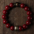 Natural Mineral Cinnabar Bracelet Guardian Amulet Bracelet Original Stone Crysta Runrui. 