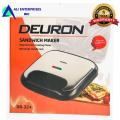 Original Deuron Sandwich Maker with 5 Years Warranty Model: DN-324 - Deuron Sandwich Maker with Non-Stick Plates, 2 Slice Sandwich Maker. 